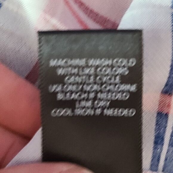 Torrid Challis Puff Sleeve Tiered Maxi Dress Plaid Red & Blue 3X 22/24 Americana - Picture 12 of 15